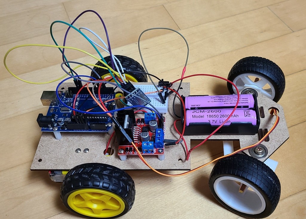 Steering RC Car with bluetooth control, on Arduino