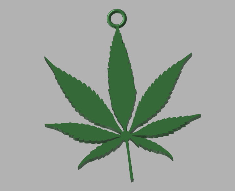 Pot weed charm earring logo symbol keychain
