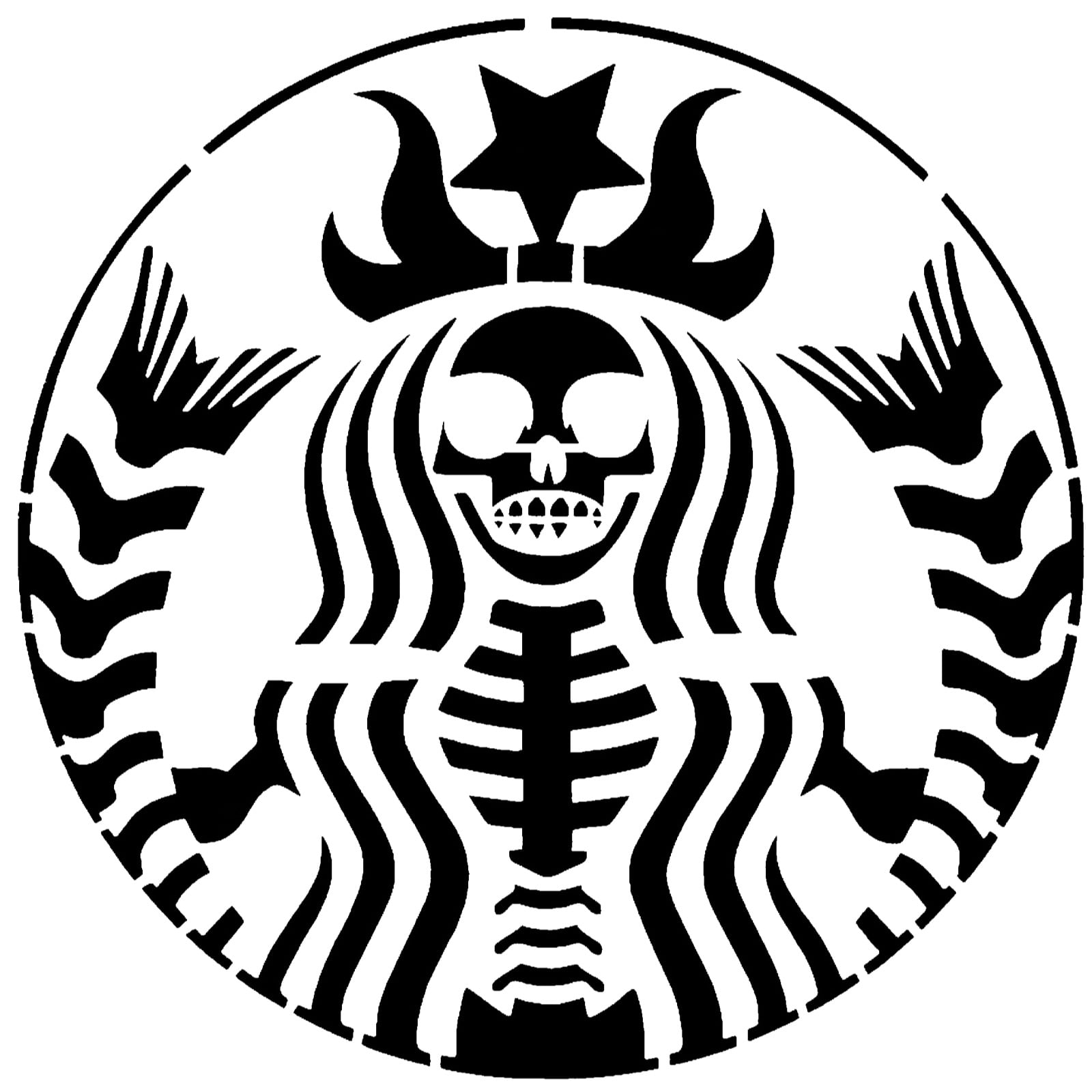 Skullbucks stencil