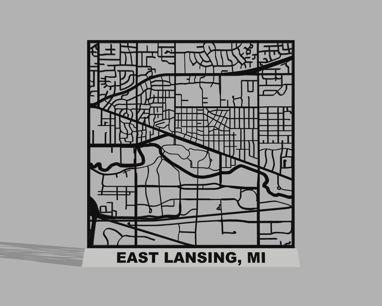 East Lansing Standing Map