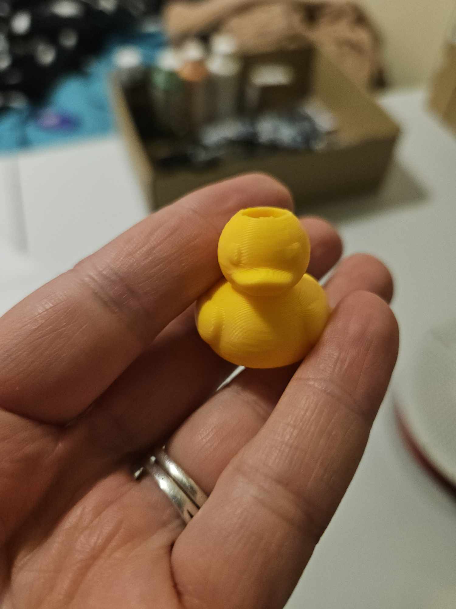 Rubber Duck Drawstring bead with Large hole