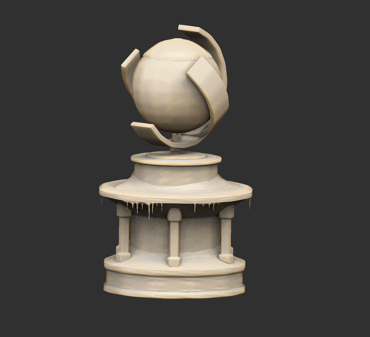 Frozen Globe Sculpture x2