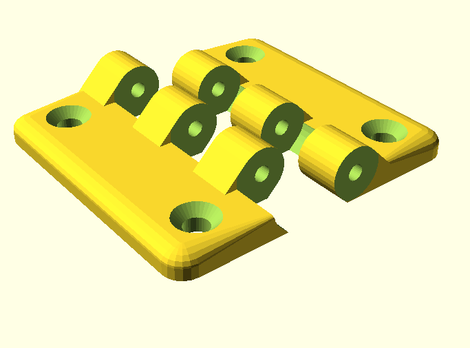 Hinges for Acrylic Doors for Makerbot Replcator 2 / 2X, Flashforge Creator Metal, and similar style 3D printers