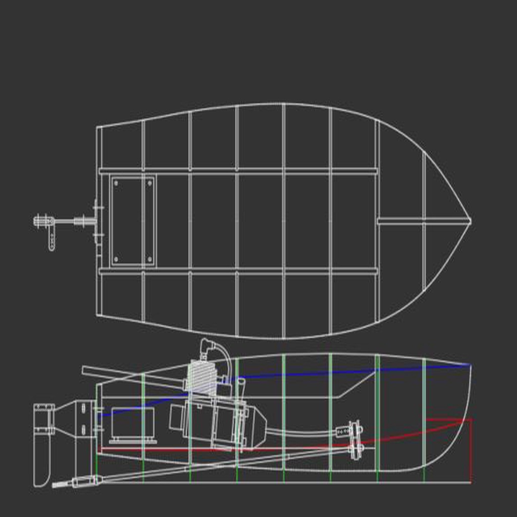 1940's Barrel Back Boat Plans (1:4 scale)
