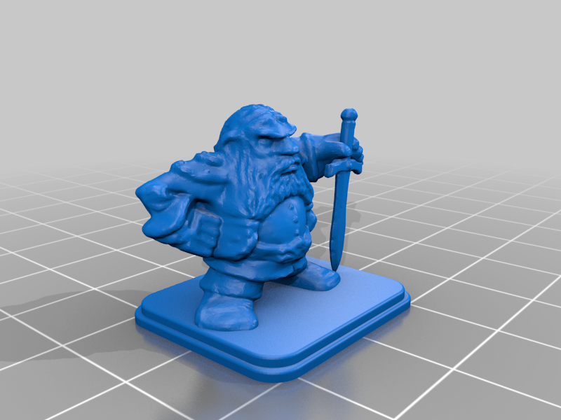 HeroQuest Dwarf Short Sword Starting Equipment