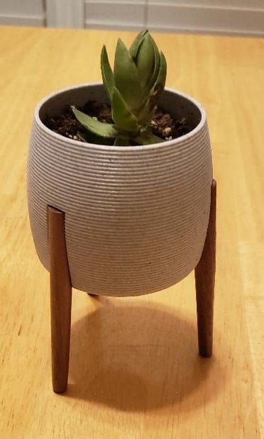 Succulent Planter with Wooden Legs