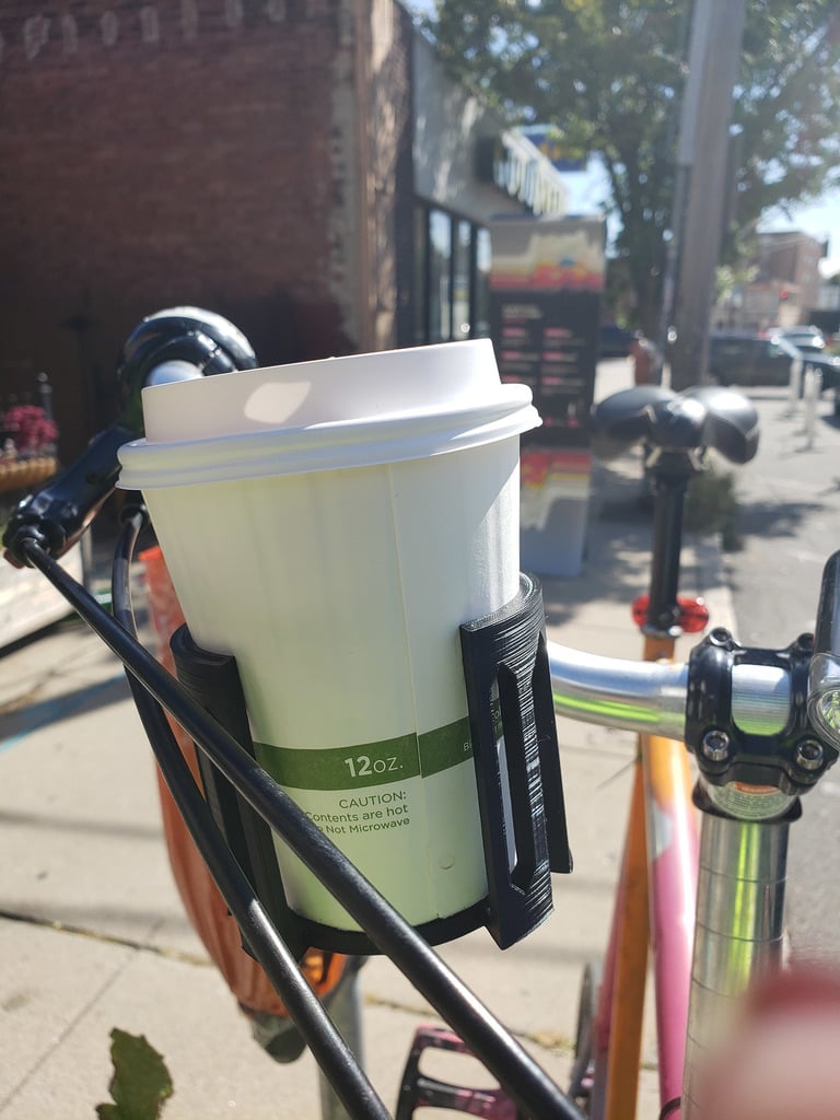 Handlebar mounted Coffee, Can, and Cup Holder with Orientation Plate