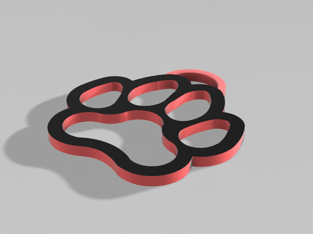 Dog Paw Keychain (◕‿◕)