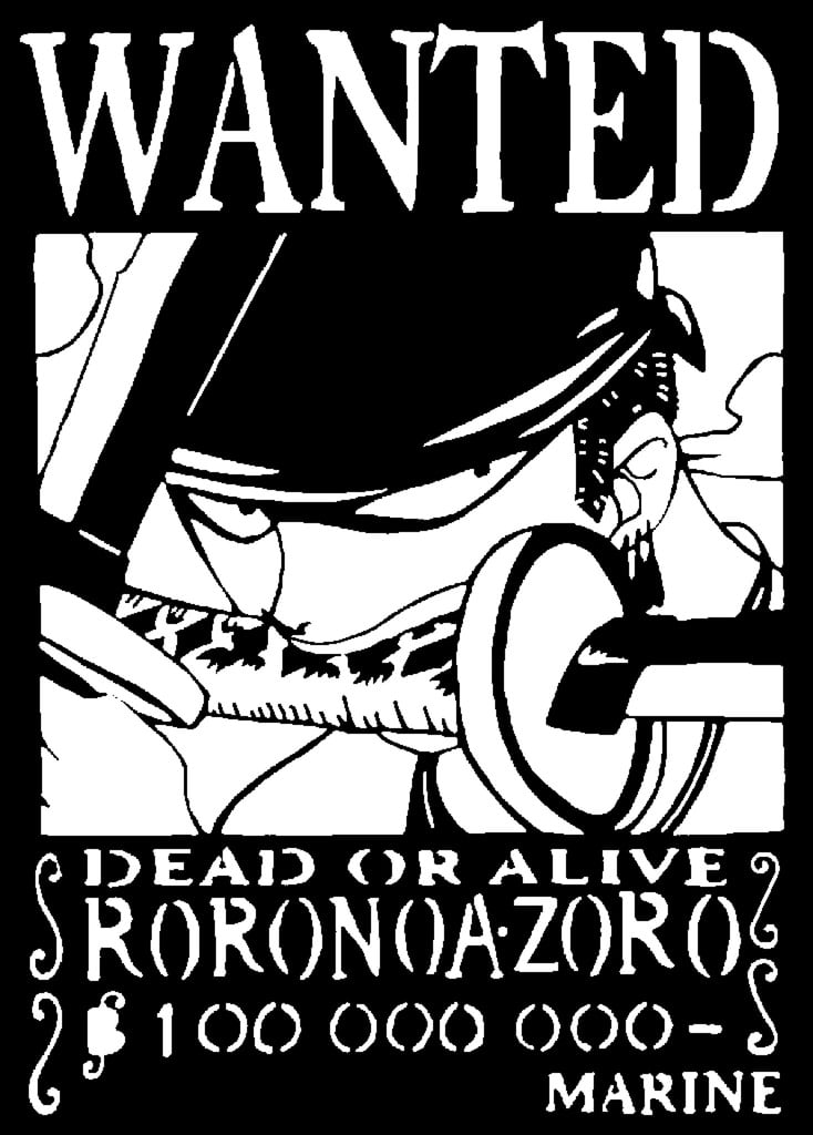 Wanted Poster Zoro 2