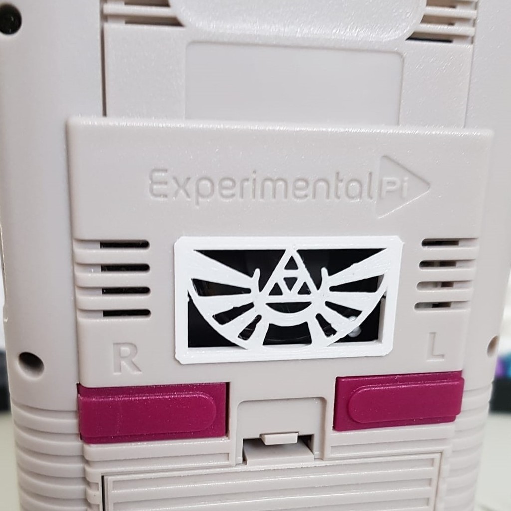 Experimental Pi PiBoy DMG Cutout Vent Cover Zelda Theme