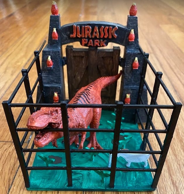 Jurassic Park T-Rex in Cage