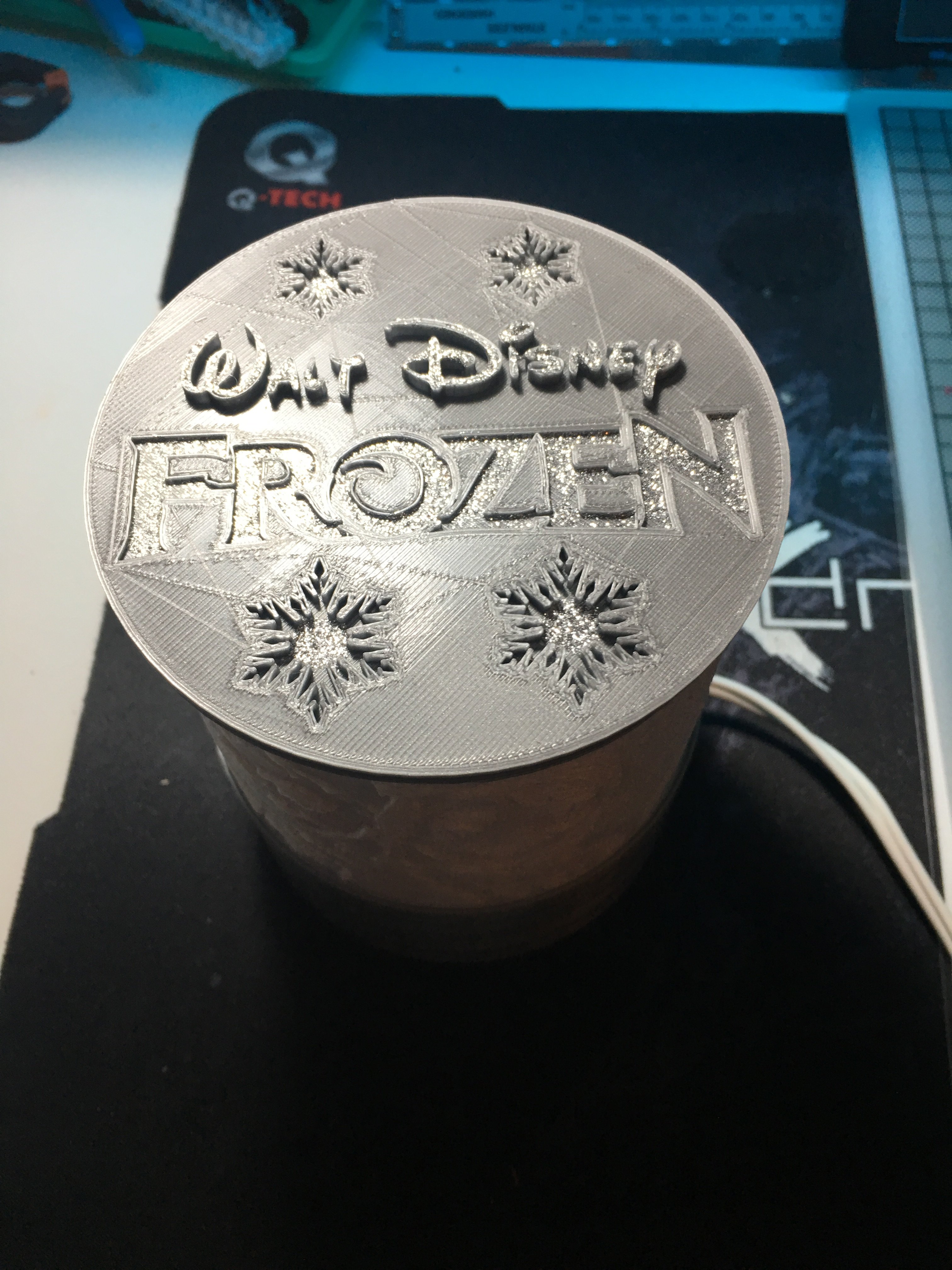 Lithophane Bedside table Lamp Frozen