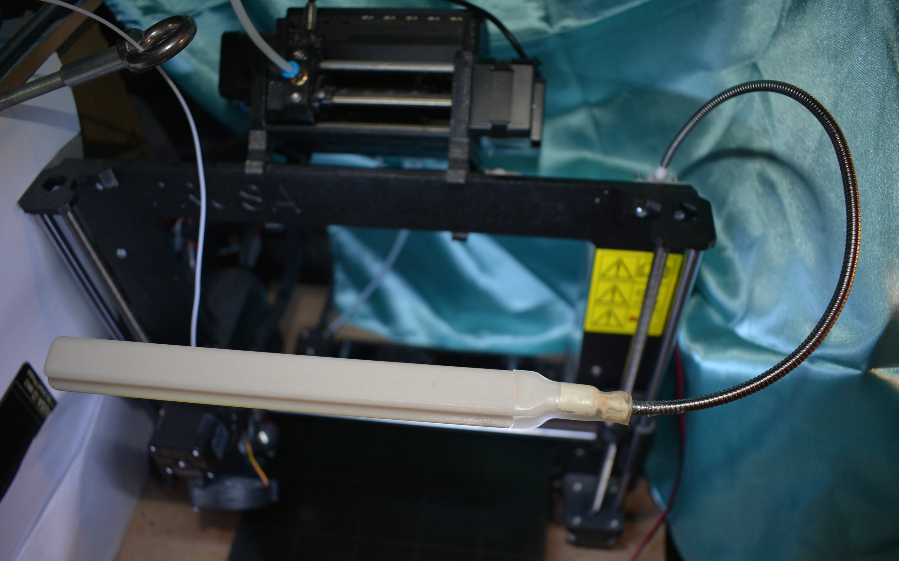 Goosenecked LED Lightbar Holder for Prusa i3 MK3.