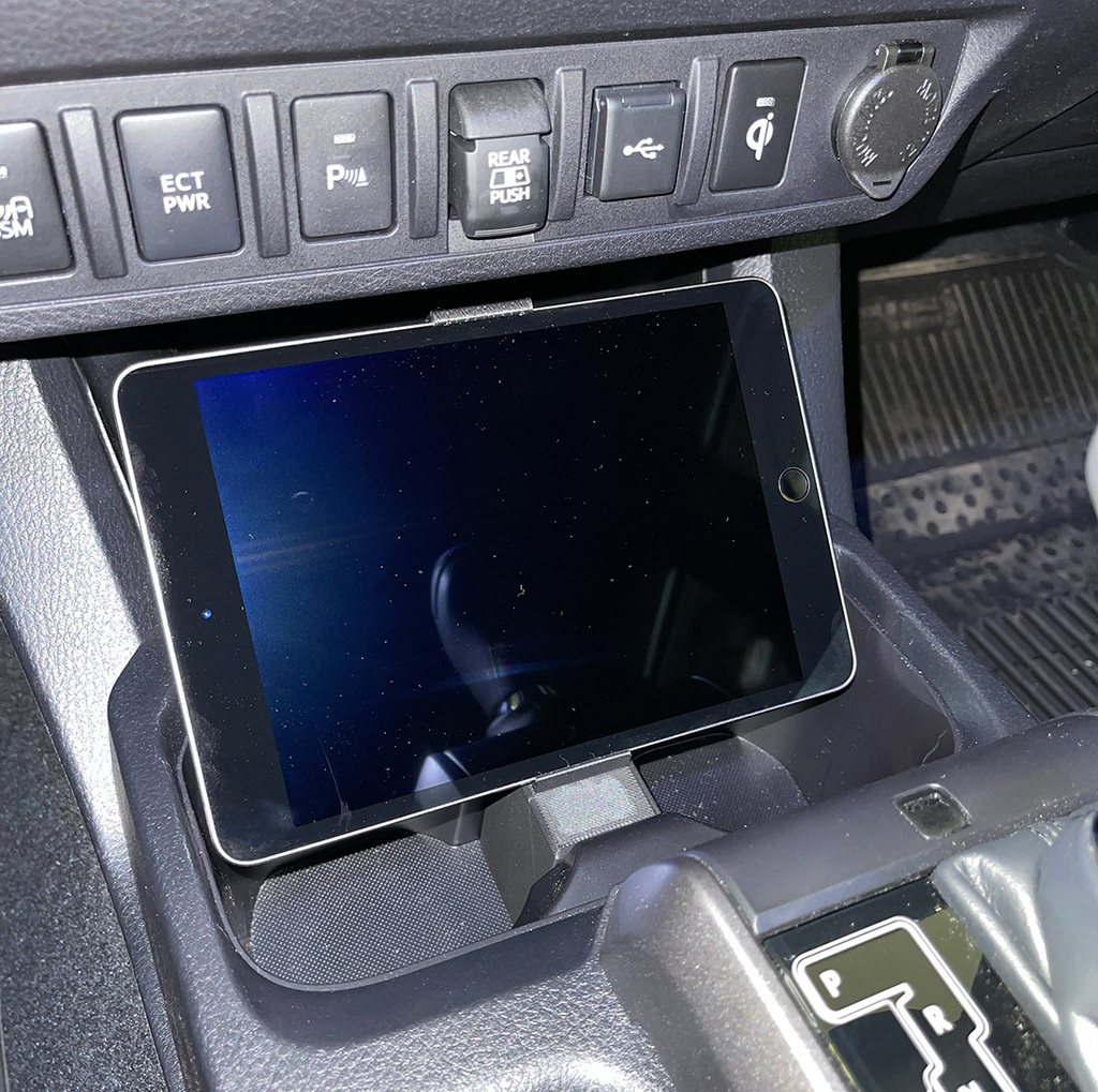 Toyota Tacoma iPad cupholder mount