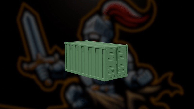 Miniatura 2 do modelo 3D Stackable Shipping Container for Wargaming