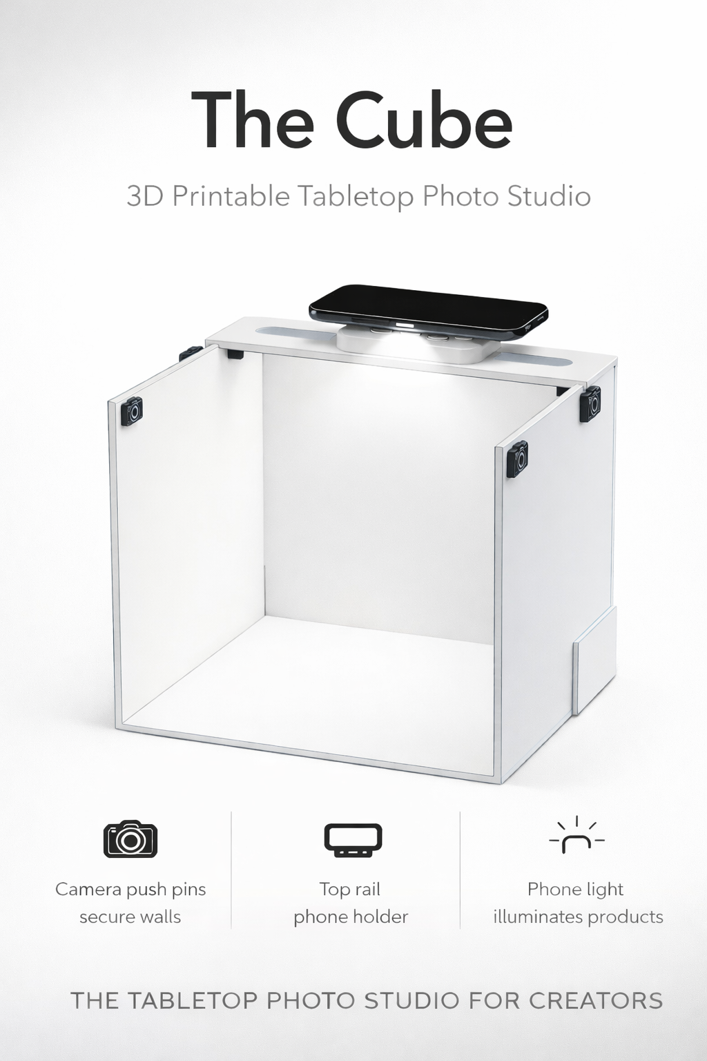 The Cube - Table Top Photo Studio Fully 3d Printable