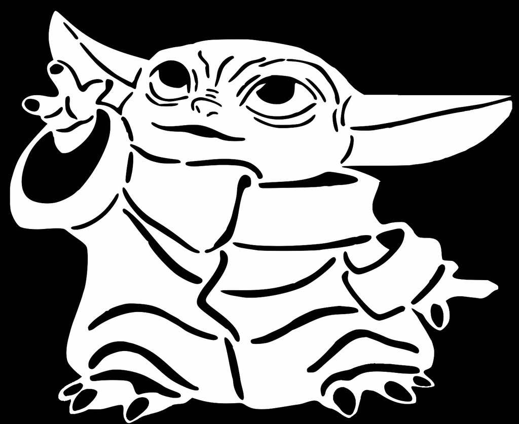 2D Baby Yoda Grogu 2