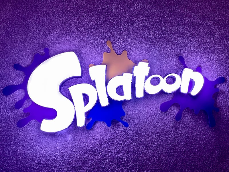 Splatoon LED Logo Sign