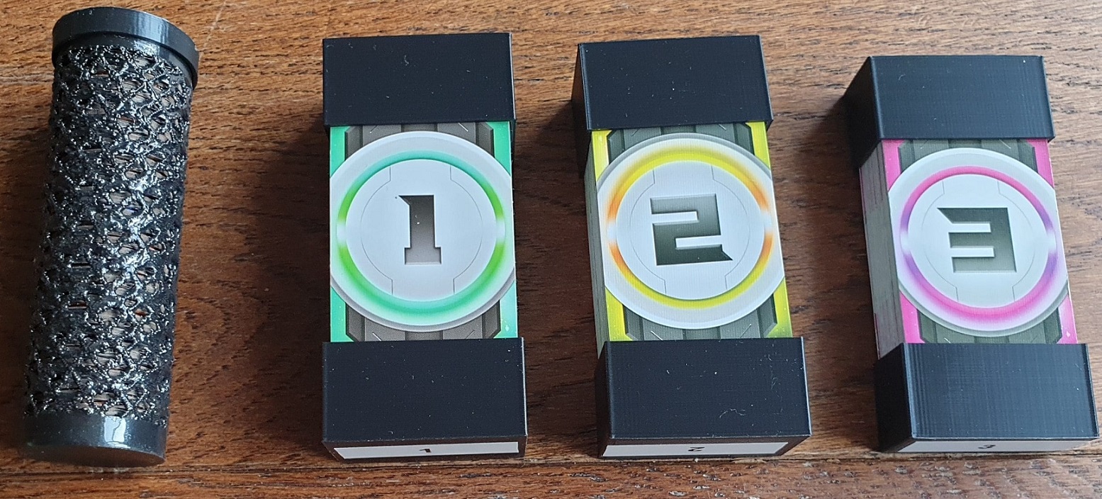 Space base shy pluto card and token holder