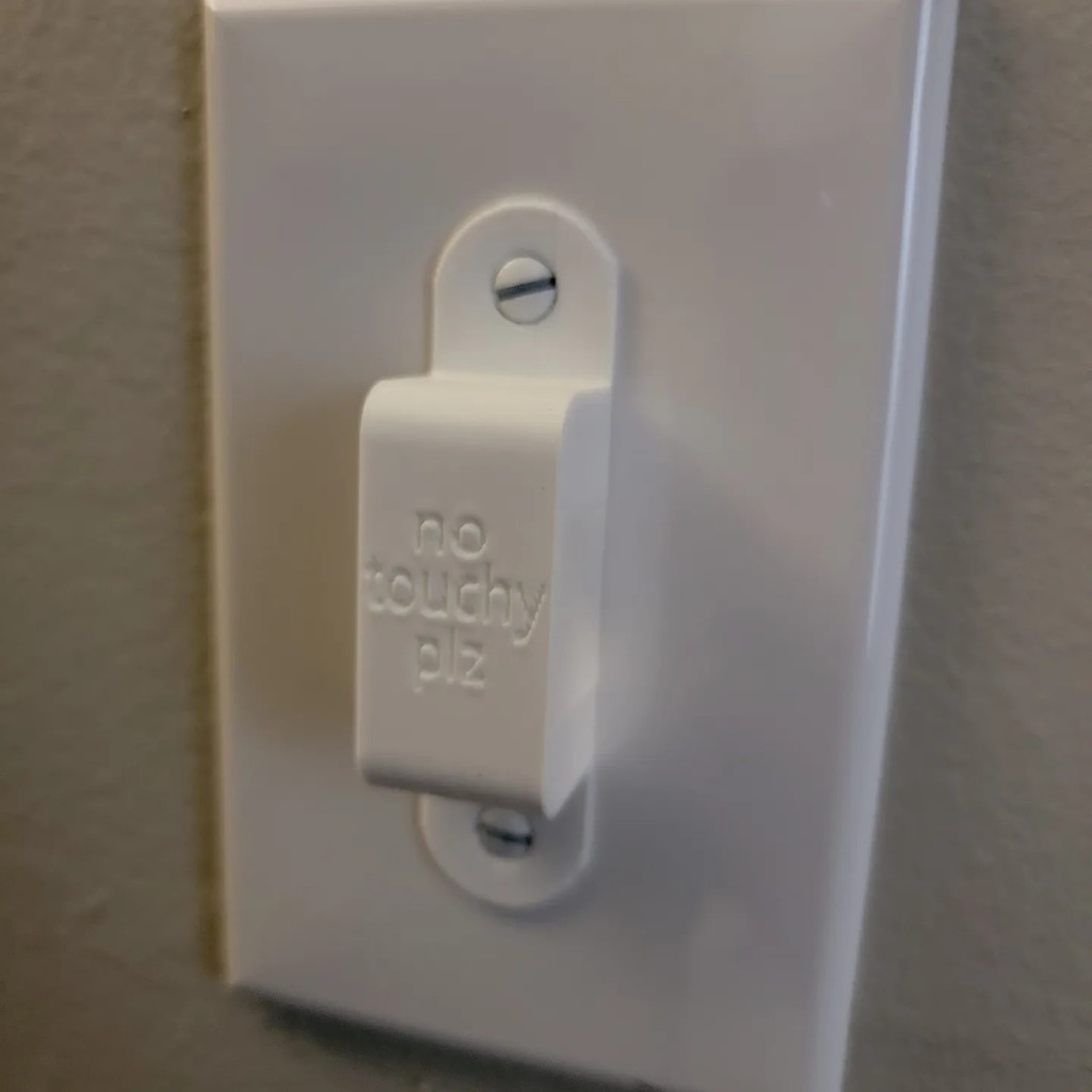 Light Switch Protector Guard (No Touchy Plz) - Left Opening