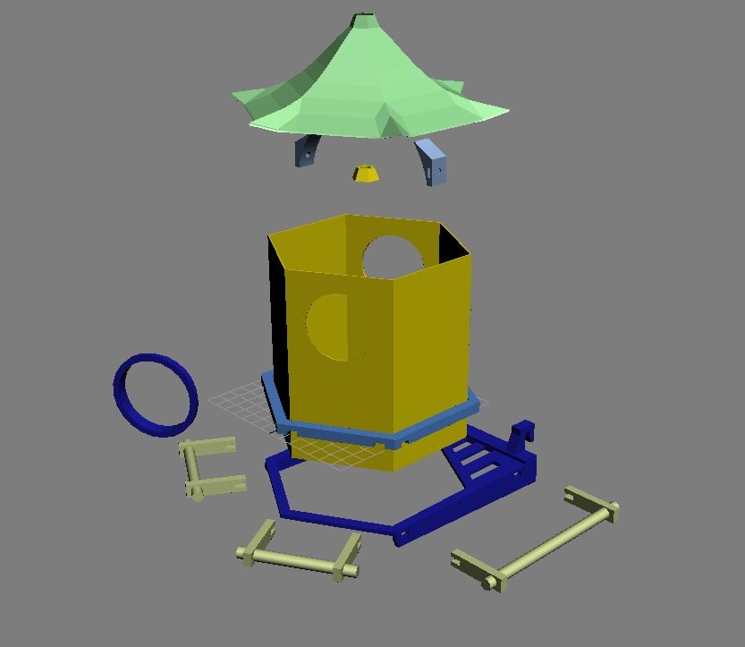 Birdhouse for Perruche or inseparable (Nichoir pour Perruche ou Inséparable)