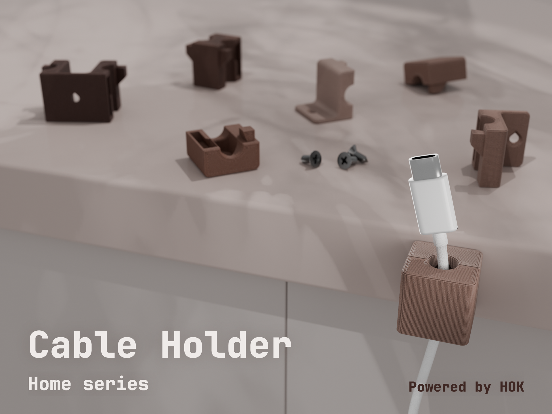 Cable holder system - HOK home series
