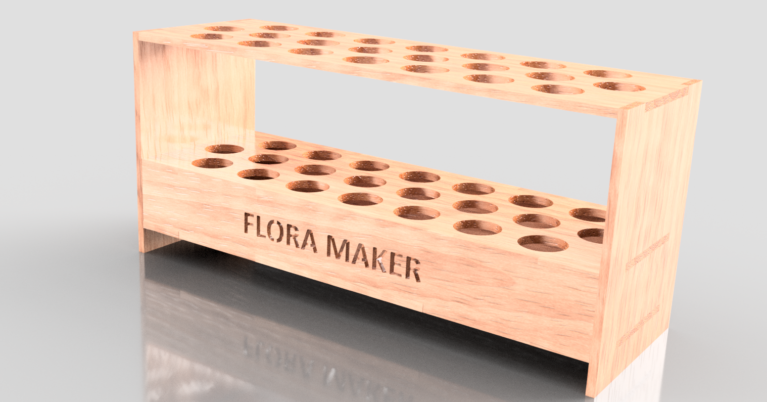 Laser cut test tube holder for 16mm tubes.  Using 3mm material