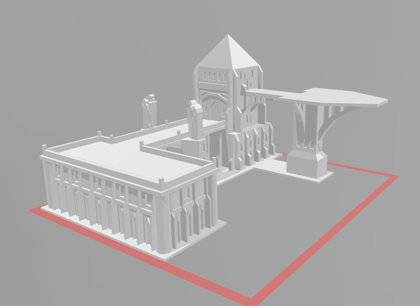 Gothic Commercial Building (6mm/Epic scale/40K)