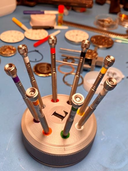 Watchmaker's Rotating Screwdriver Stand