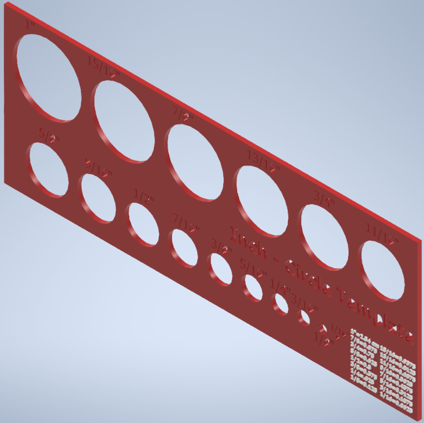 Circle Template - Inch