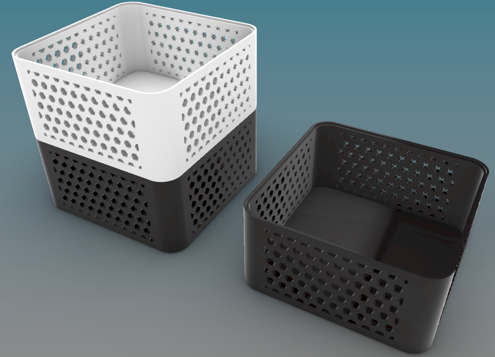Tackable Geometric Storage Box – Star & Hex Pattern Organizer