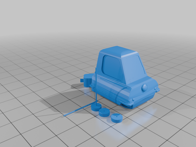 Peel P50 with a trailer