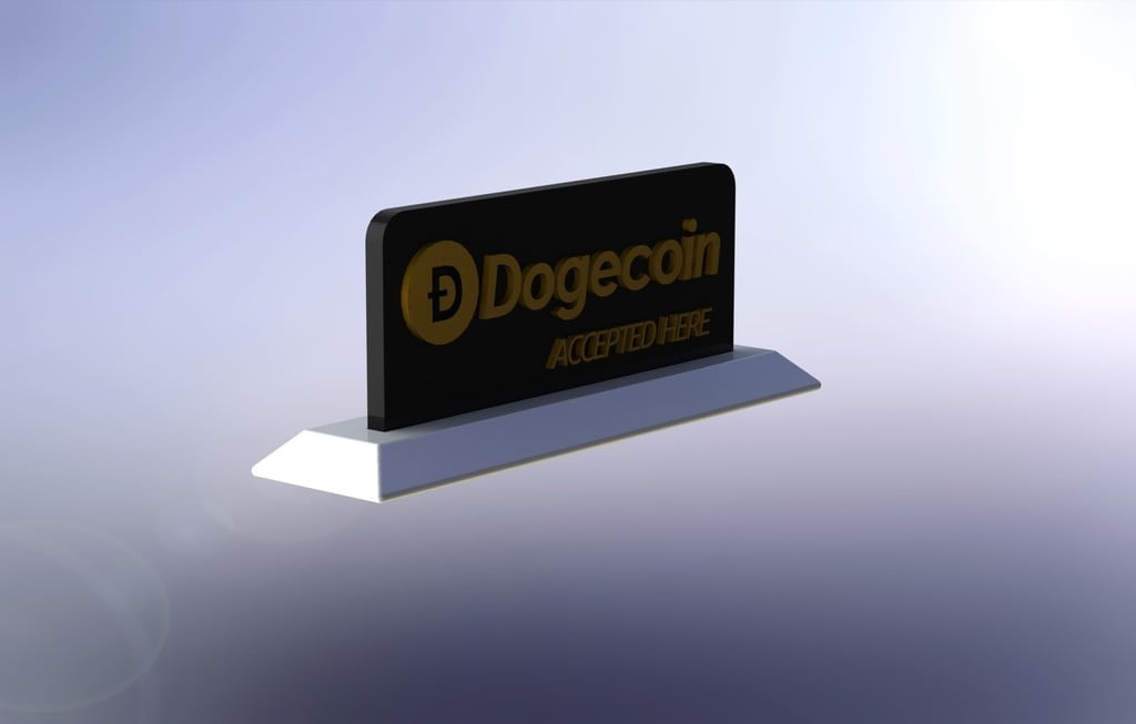Dogecoin Accepted Here Sign