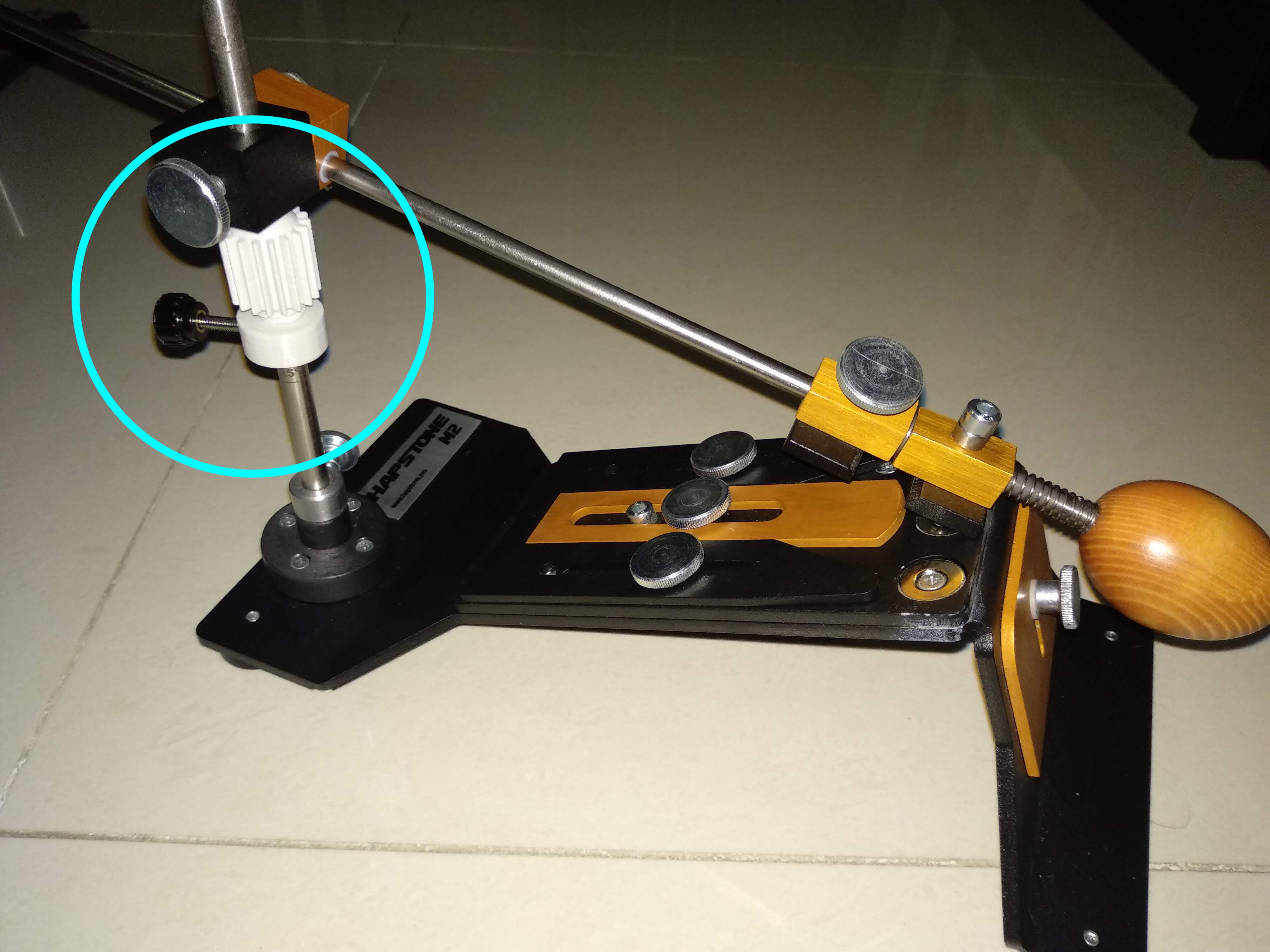 Fine Tuning Adapter for Knife Sharpening Jigs