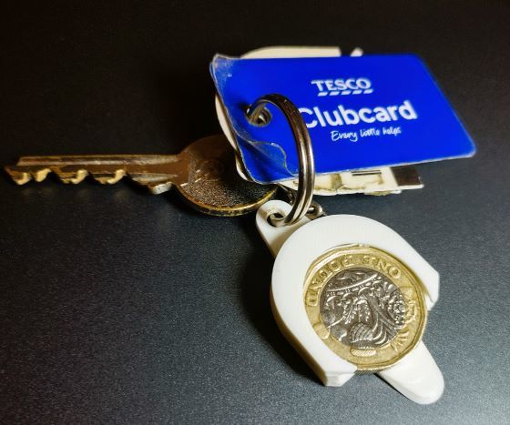 Keyring Coin Holder for Shopping Trolley