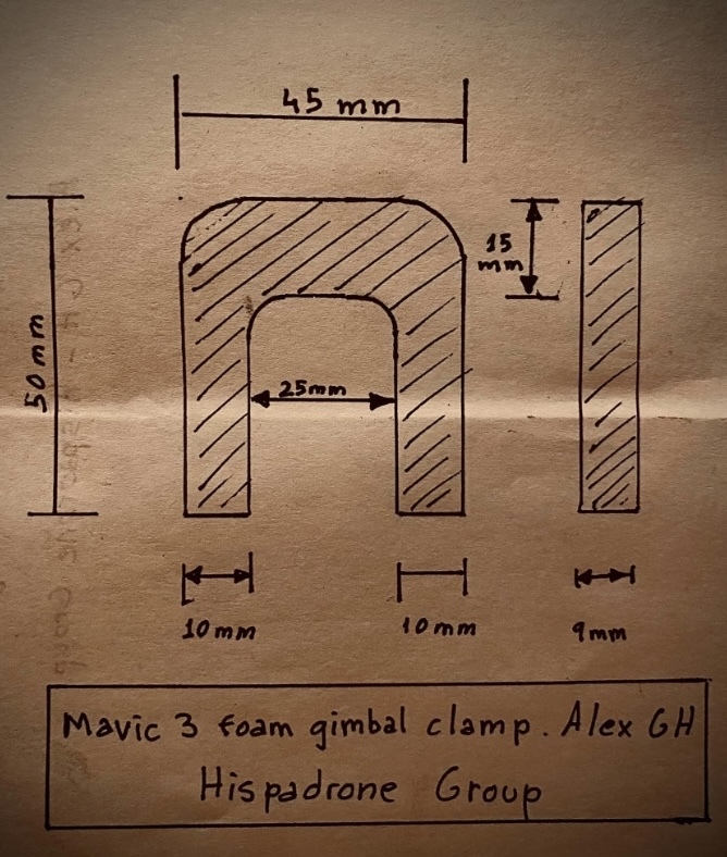 DJI Mavic 3 Foam Gimbal Clamp