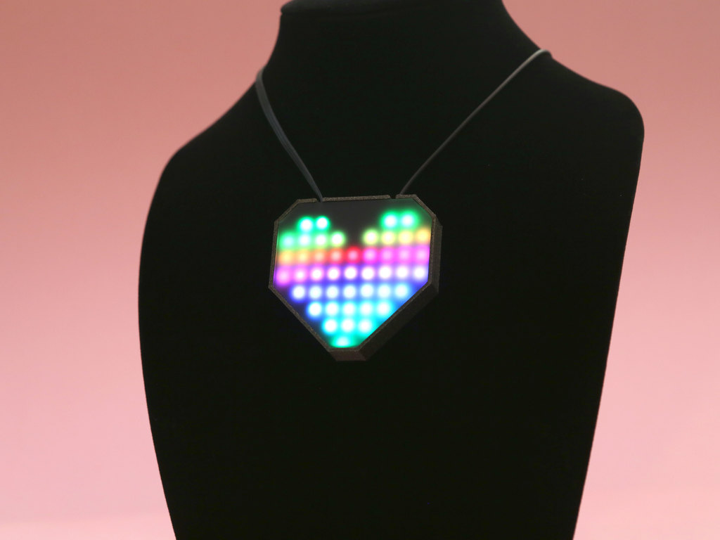NeoPixel LED Heart Necklace