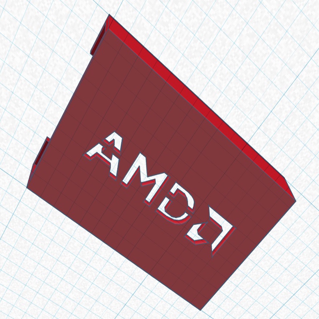 Enclosure pc AMD logo 150x95x20mm