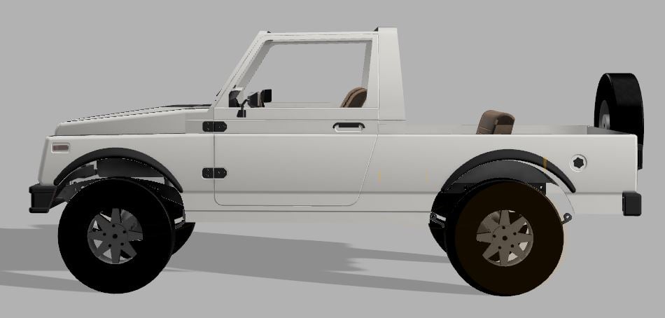 Suzuki SJ 410 Body / Karosserie Long Wheelbase with Longbed SCX10 1/9 Scale