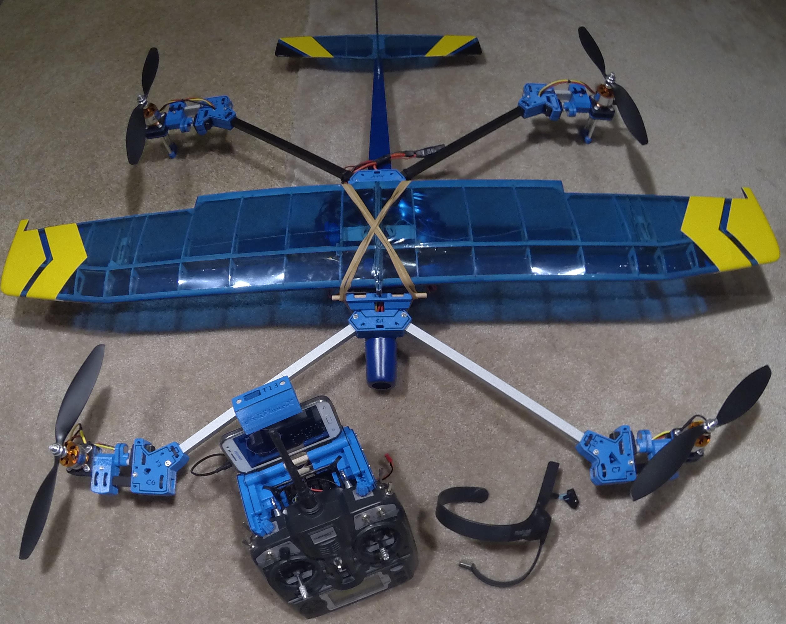 HeliPlane with Magnetic Servo Split Couplers