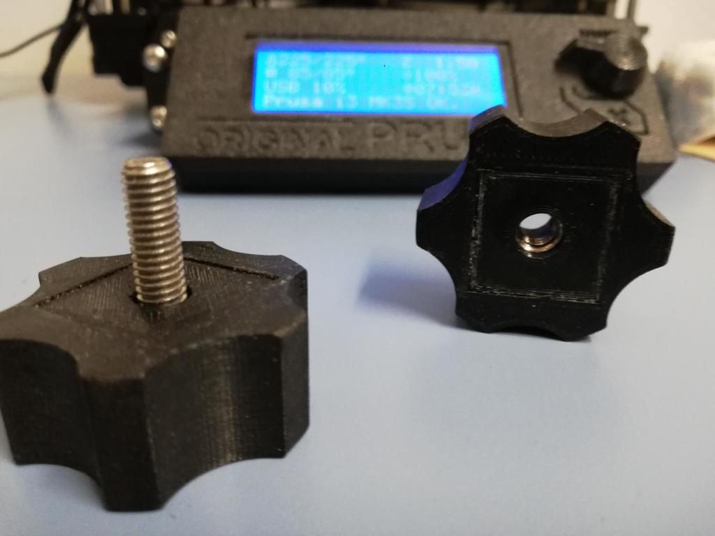 DIY knurled screw / bolt knob