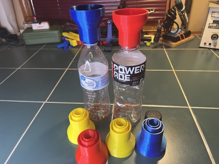 Multi-Bottle Powdered Mix Funnel 3D model