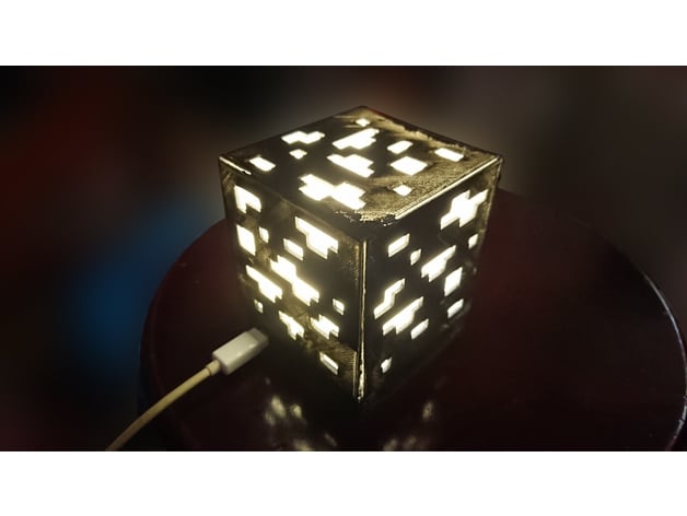 Remixed Minecraft Ore Lamp Cube By Rainny Thingiverse