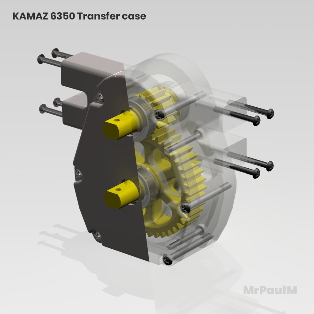 RC TRUCK 8x8 KAMAZ 6350 3D: TRANSFER CASE