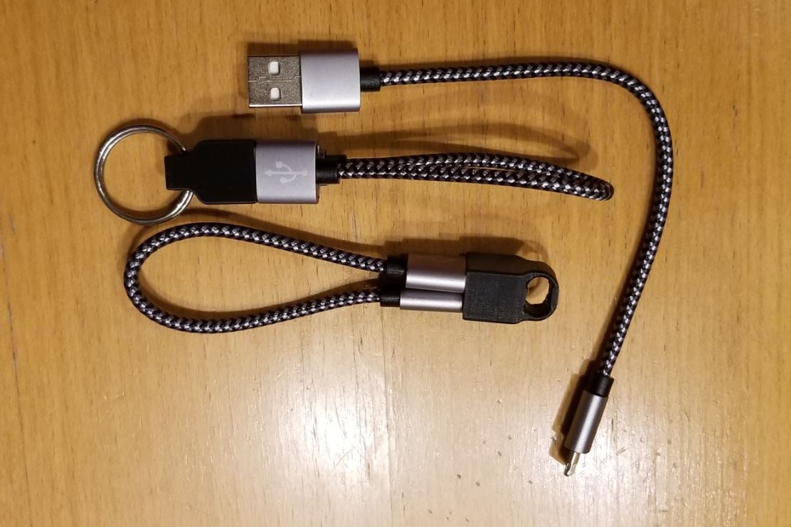 iPhone Lightning Cable KeyChain - Quick&Easy Print, Great Gift
