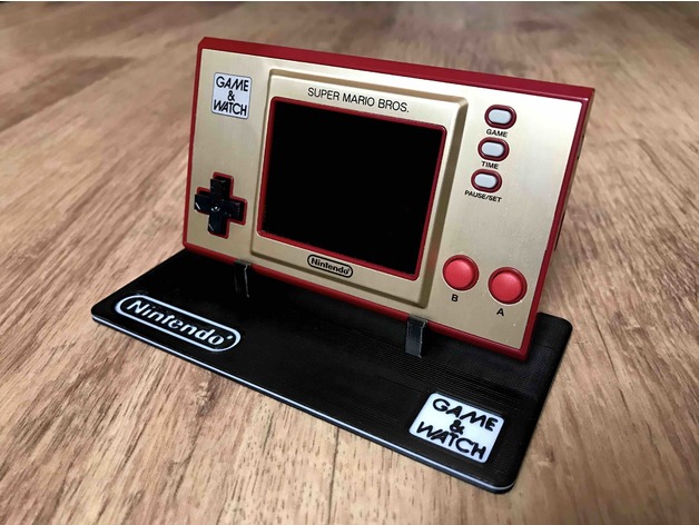 Game And Watch Display Stand With Base Large And Small Model By Odbo Thingiverse