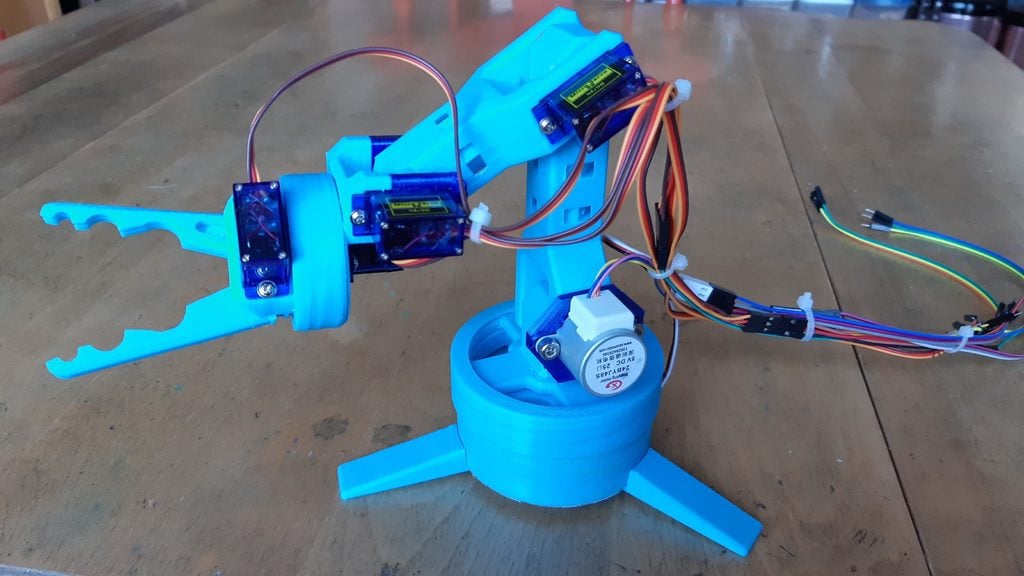 Easy Robot Arm (SG90 servos & now steppers too) UPDATED 03/21