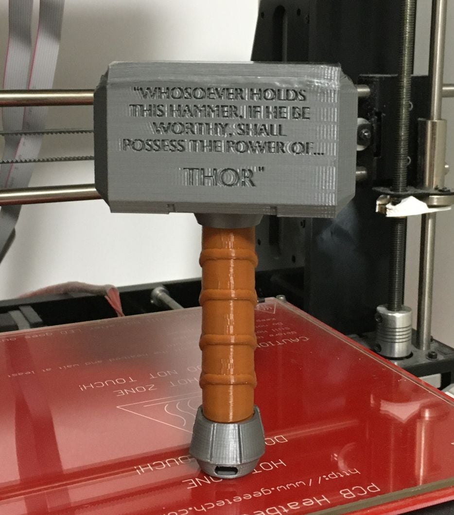 Baby's First Mjolnir (Rattle) - safer and no-glue version