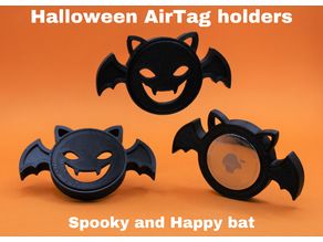 HAPPY AND SPOOKY BAT AIRTAG HOLDERS