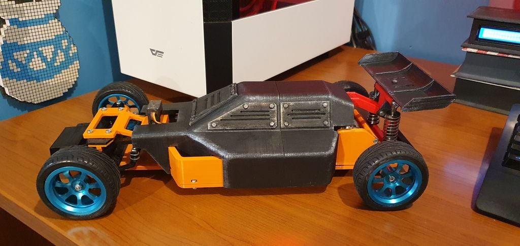 Custom RC Car with 1/10 Adaptable Chassis Remix